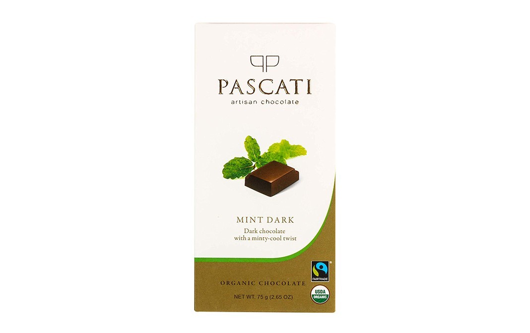 Pascati Mint Dark Organic Chocolate   Box  75 grams